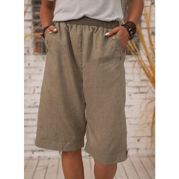 Casual Cotton And Linen Pants Wholesale Pants For Women Shorts Wholesale