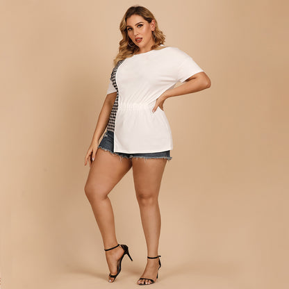 Irregular Hem Plus Size Women Wholesale T Shirt