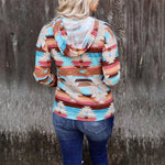 Fashion Printed Tops Long Sleeve Casual Hooded Womens T Shirts Wholesale