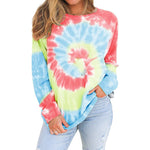 Gradient Color Tie-Dye Loose Sweater Women Wholesale T Shirts