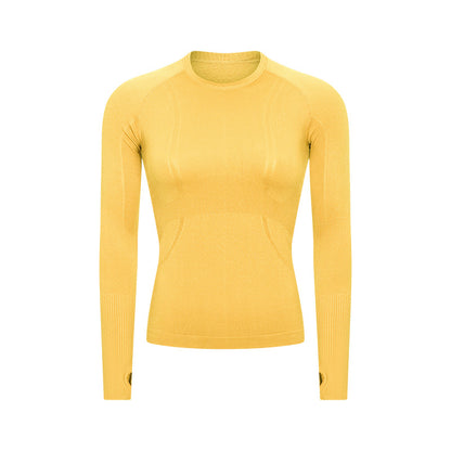 Long Sleeve Crew Neck Fitness Slim Sports Shirt Wholesale Workout Tops