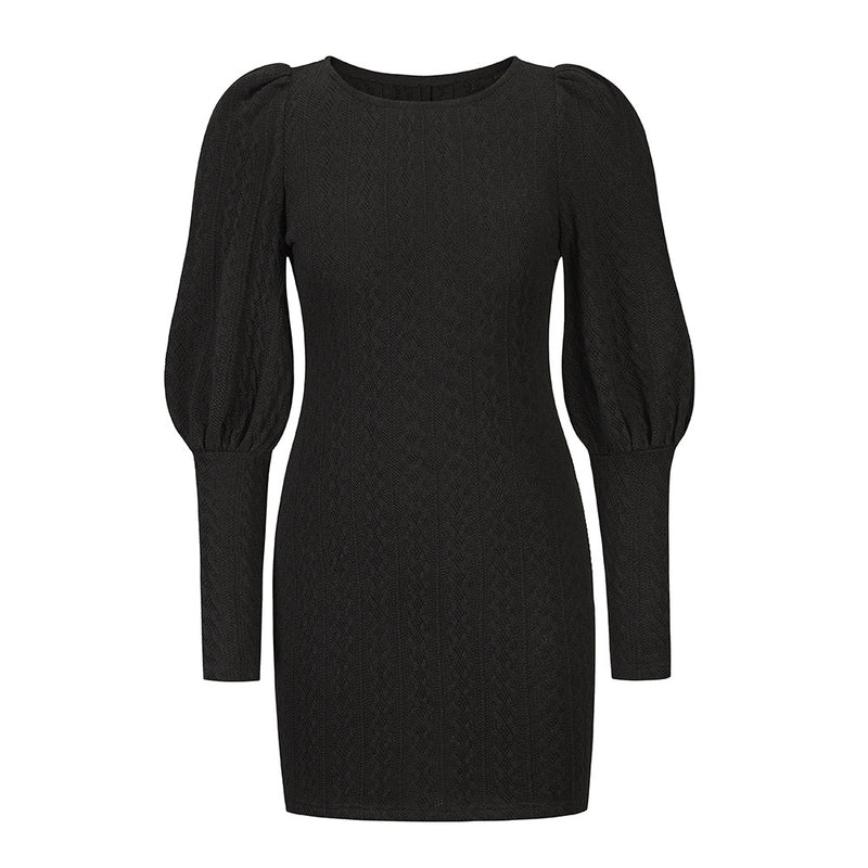 Long Sleeve Slim Fit Knitted Dress Wholesale Clothing