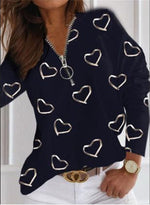Woman Wholesale Love Print Loose Shirt