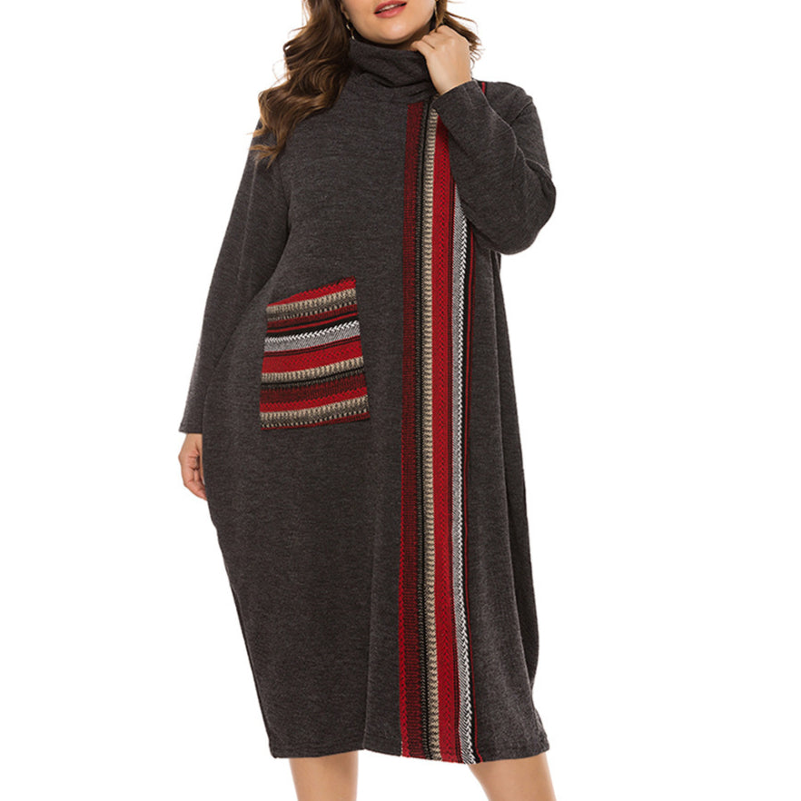 Striped Plus Size Wholesale Dress