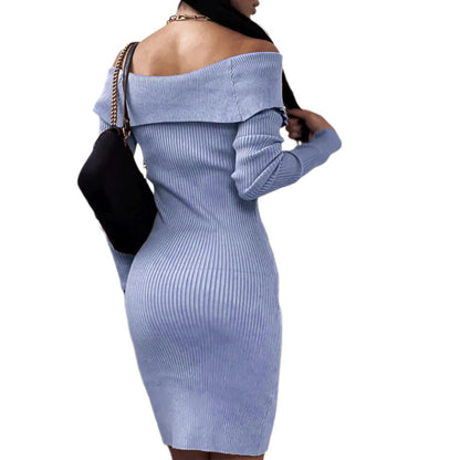 Off Shoulder Bodycon Dress Womens Clothes