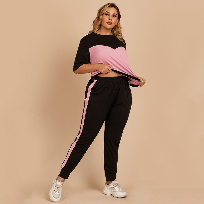 Contrasting Casual Sports Suit Women Wholesale