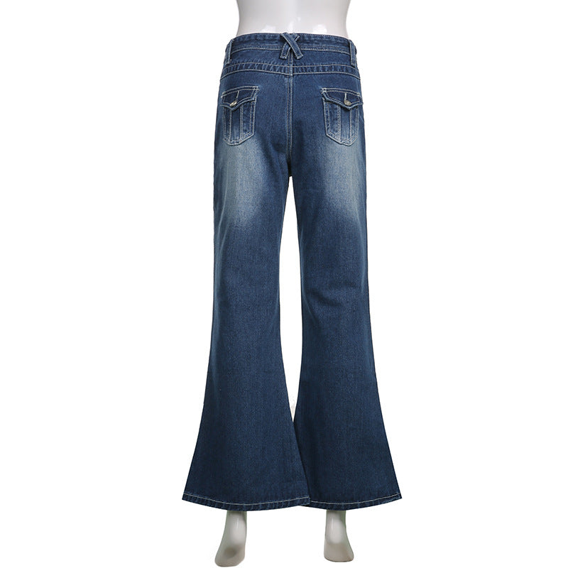 Wholesale Jeans Pants Vintage Style Low Waist Denim Jeans