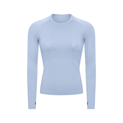 Long Sleeve Crew Neck Fitness Slim Sports Shirt Wholesale Workout Tops