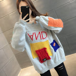 Quality Cotton Hoodie Sweater Women All-Match Loose Top