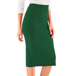 Knitted Slit A-Line Skirt Women Wholesale