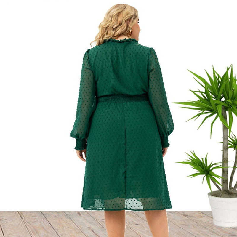 Plus Size Elegant Wholesale Slim Midi Dress