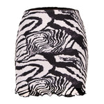 Printed Mesh Short High Waist Double-layer Hip Skirt
