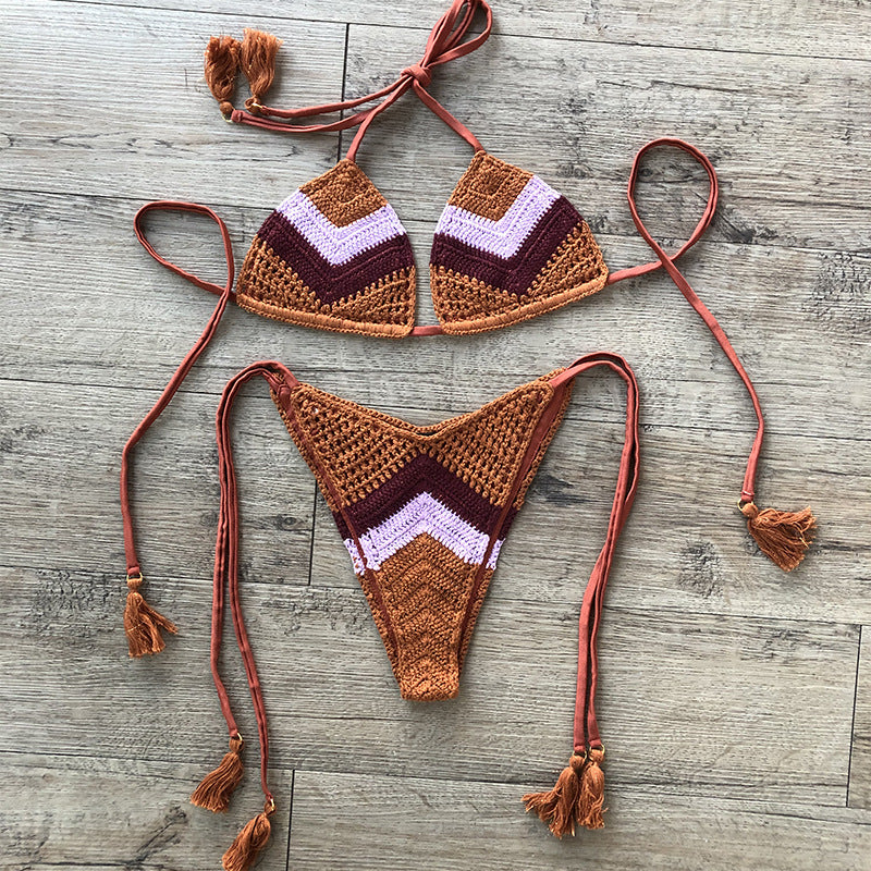 Lace-Up Fringe Bikini Wholesale Swimsuits For St. Patrick'S Day