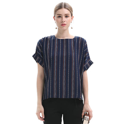 Plus Size Casual Striped Top Women Wholesale