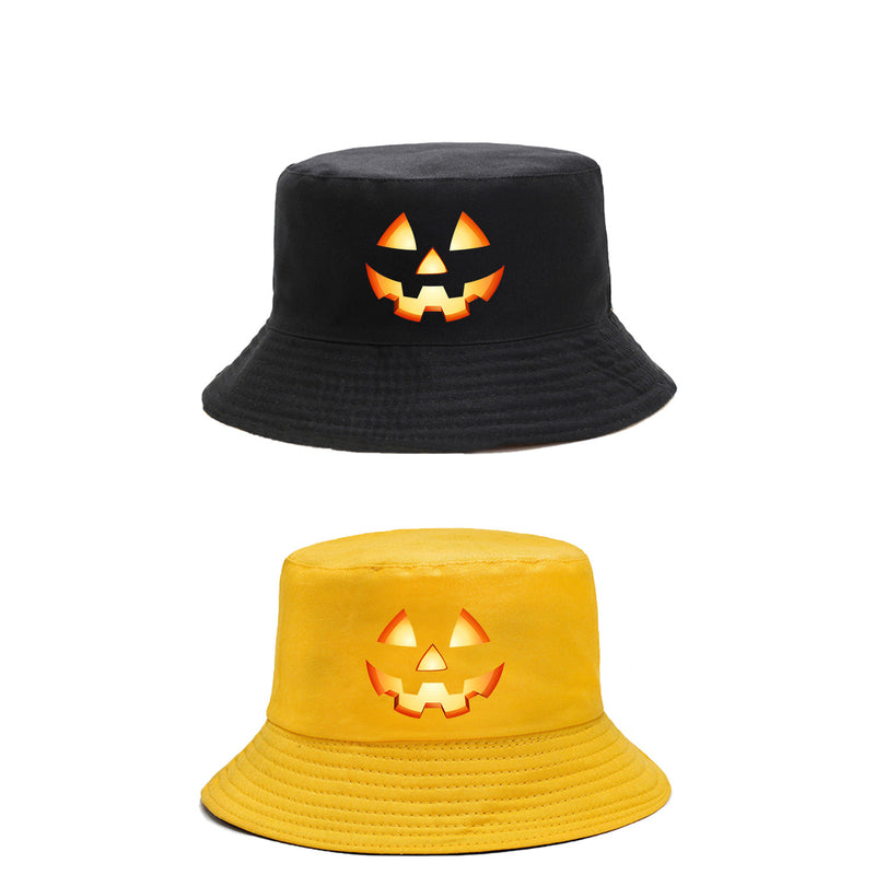 Halloween Pumpkin Grimace Hats Fisherman Sun Protection Bucket Wholesale Hats