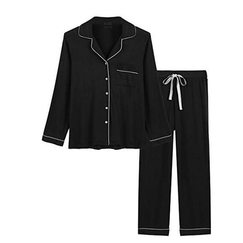 Simple Shirts & Pants Modal Pajamas Homewear Suit Wholesale Loungewear Sets