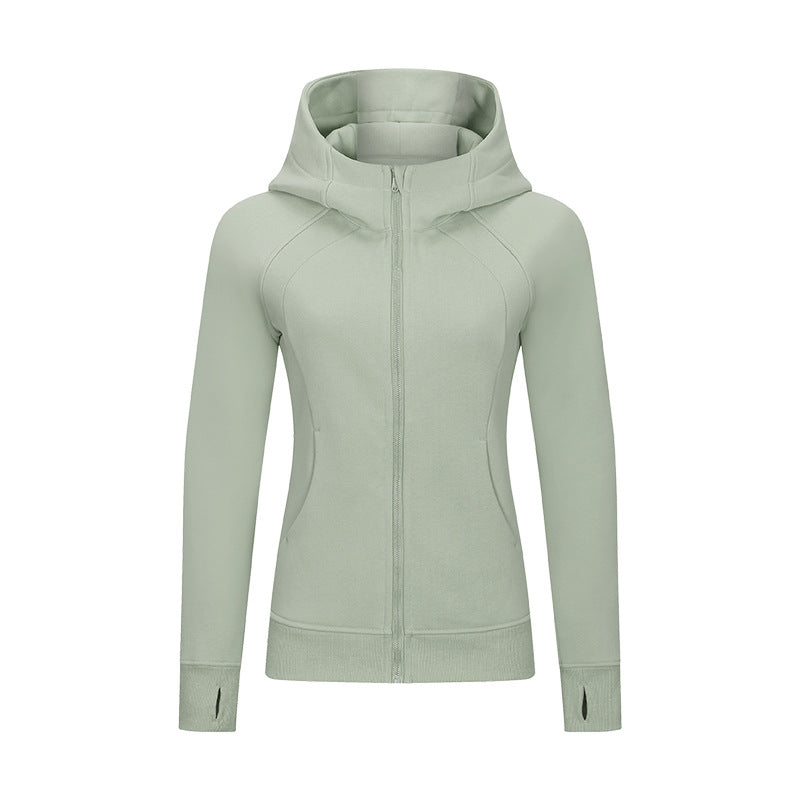 Slim Running Zipper Long Sleeve Fitness Hooded Jacket Wholesale Worktout Coats