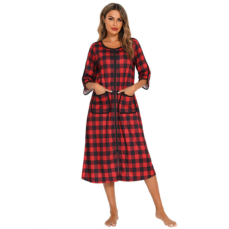 Casual Night-Robe Women Pajamas Nightdress Wholesale Loungewear