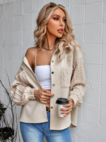 Fashion Single Breasted Woolen Sleeve Knit Cardigan Jacket Wholesale Coats