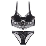 Sexy Lace Solid Color Gather Wholesale Lingerie & Thong Womens 2 Piece Sets