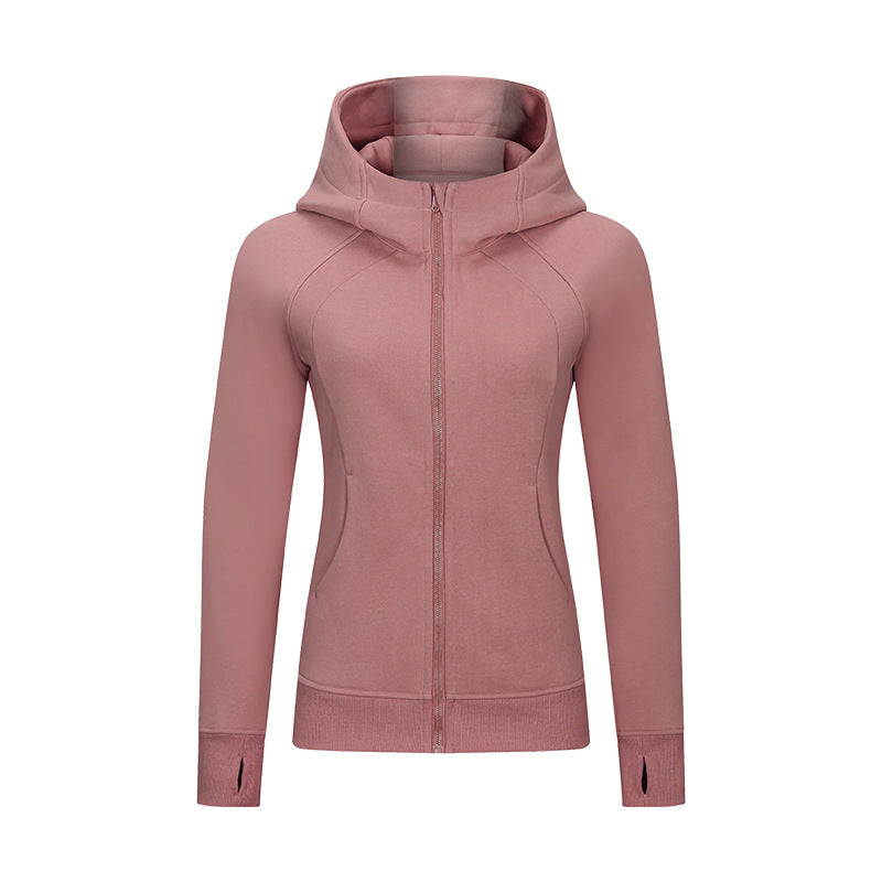 Slim Running Zipper Long Sleeve Fitness Hooded Jacket Wholesale Worktout Coats