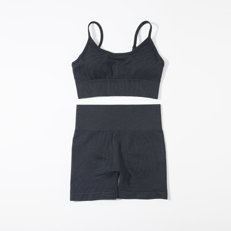Seamless Knit Sling Lingerie Bra & High Waist Shorts Wholesale Activewears