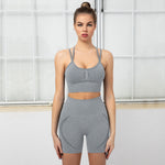 Seamless Sports Fitness Yoga Suit Two Piece Outfits Wholesale Activewear