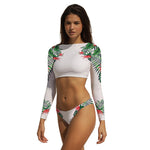 New Women Wholesale Two-Piece Long-Sleeved Printed Swimsuit Suit