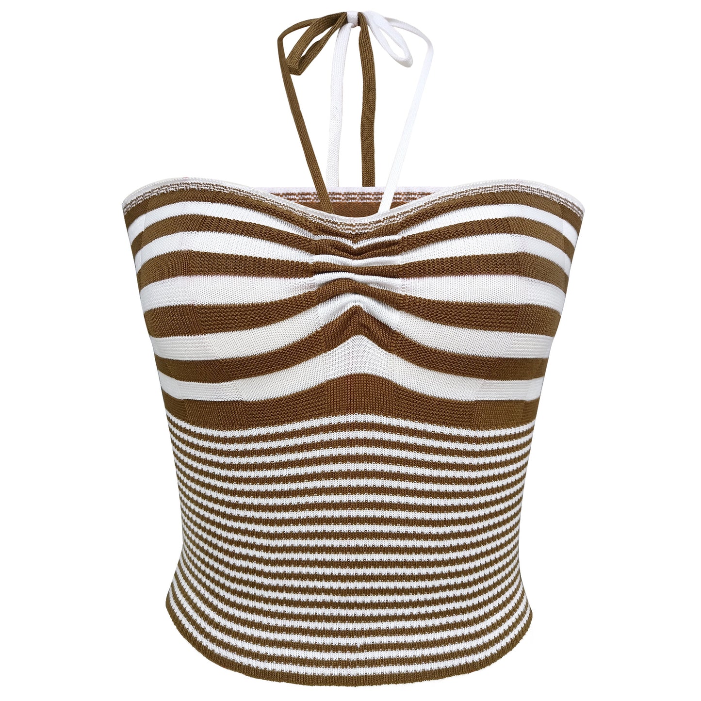 Sexy Striped Halterneck Slim Wholesale Crop Tops