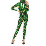 Long Sleeve Printed Wholesale Jumpsuits Wholesale Women's Holiday Wear For St. Patrick'S Day SJ182427