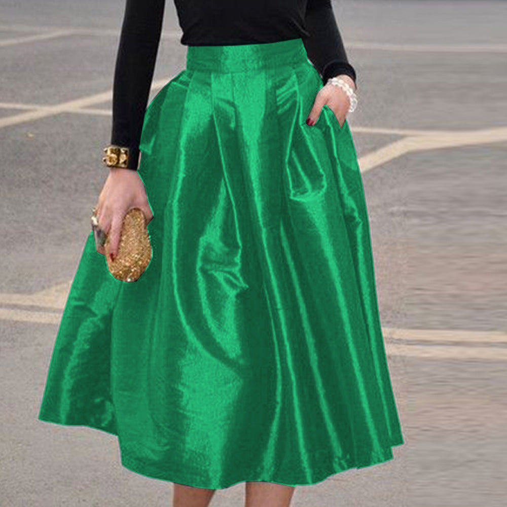 Xmas Solid Wholesale Swing Skirt