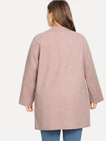 Casual Outerwear Women Loose Woolen Coats Wholesale Plus Size Clothing