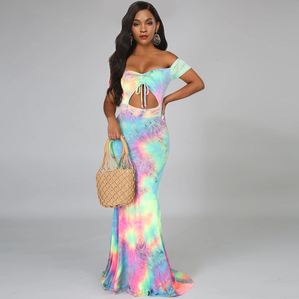 Wholesale Tie Dye Mermaid Dress SD161208