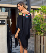 V-Neck Fashion Bikini Cover Up Tassel Stitching Irregular Sun Protective Blouse Wholesale Womens Tops