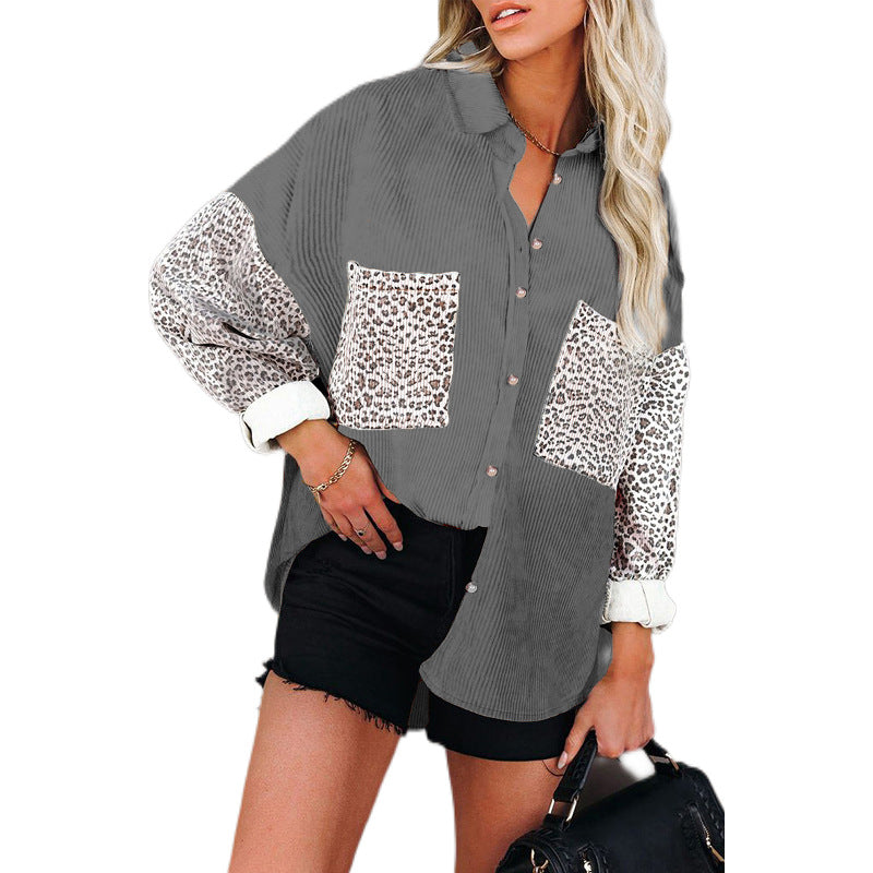 Leopard Wholesale Women Casual Shirt