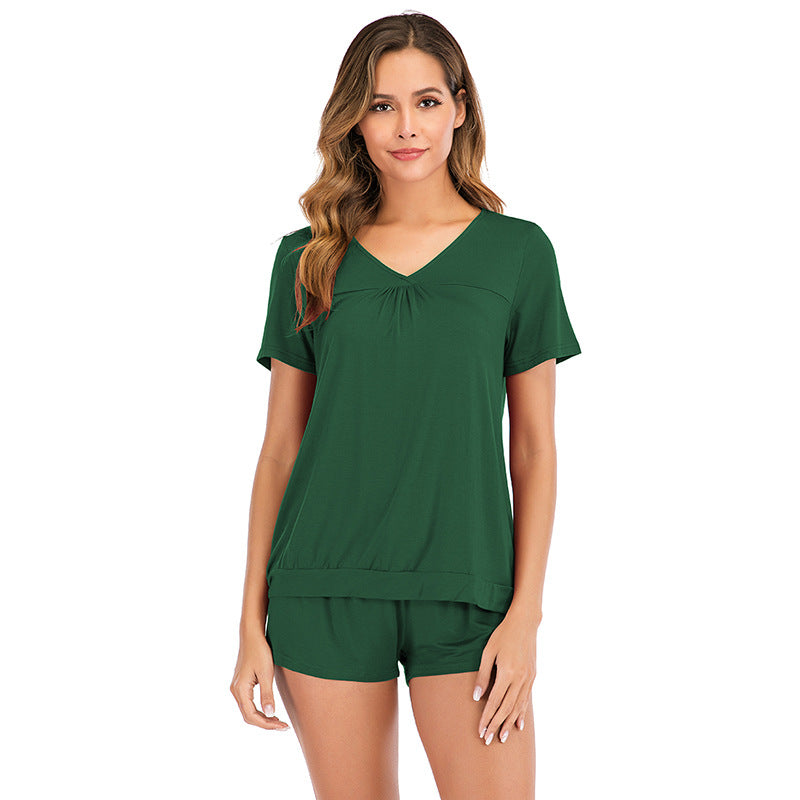 T Shirts & Shorts Women 2pcs Modal Pajamas Wholesale Loungewear