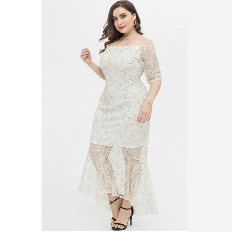 Plus Size Irregular Vintage Prom Dress