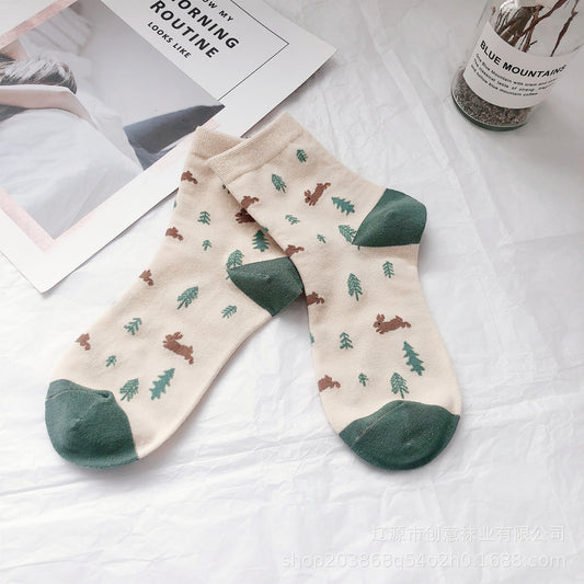 Cute Mid Tube Wholesale Womens Socks For St. Patrick'S Day