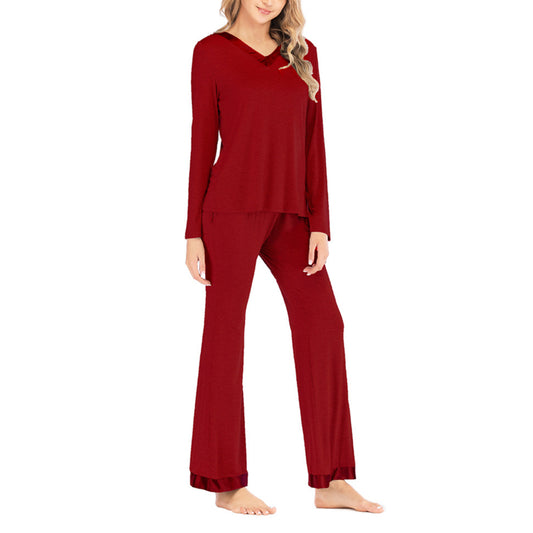 Solid Color T Shirts & Pants Women Pajamas Sets Wholesale Loungewear