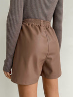 Matte Leather Fashion Casual Pants Wholesale Shorts