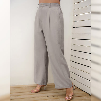 Solid Pocket Office Wear Wholesale Plus Size Bottoms