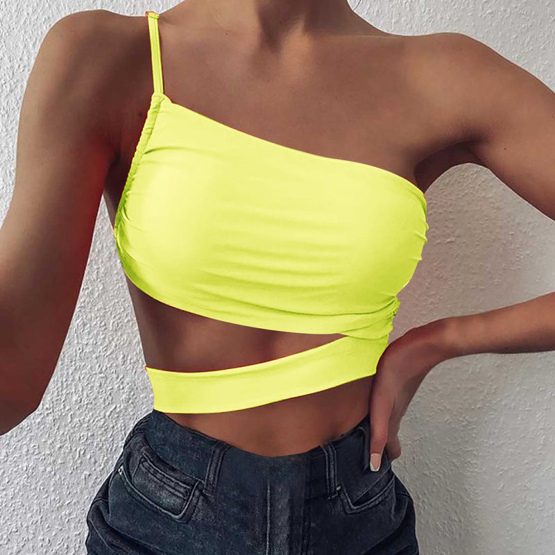 Irregular Design Sexy Chest-Wrapped Women Tops Wholesale Crop Tops