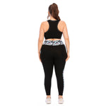 Fashion Printed Sport Bra & Leggings Curvy Fitness Yoga Suits Activewears Plus Size Two Piece Sets Wholesale Workout Clothes