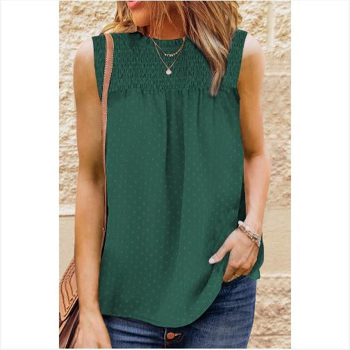 Round Neck Solid Wholesale Tank Tops For Women Casual Style