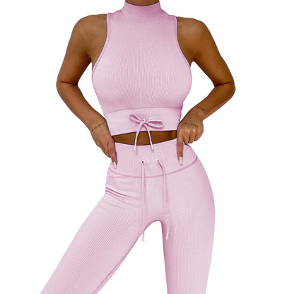 Seamless Yoga Wholesale Activewears Workout Clothes Vest Trousers Sets