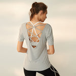 Loose Sportswear Running T-Shirt Fitness Yoga Crop Tops