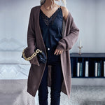 Women Fashion Solid Long Cardigan Coat Wholesale