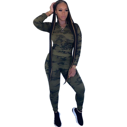 Camo Two Piece Outfits Wholesale Activewear Bulk Sport Wearing