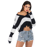 Women Pullover Stitching Sweater Wholesale
