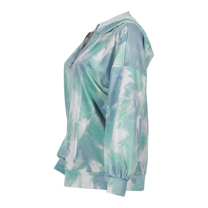 Tie Dye Wholesale Blouses Casual Women Clothing Wholesale Shirts